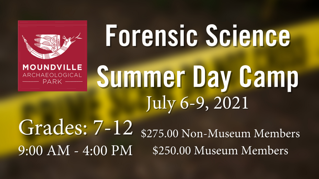 Forensic Science Summer Day  Camp promotional graphic